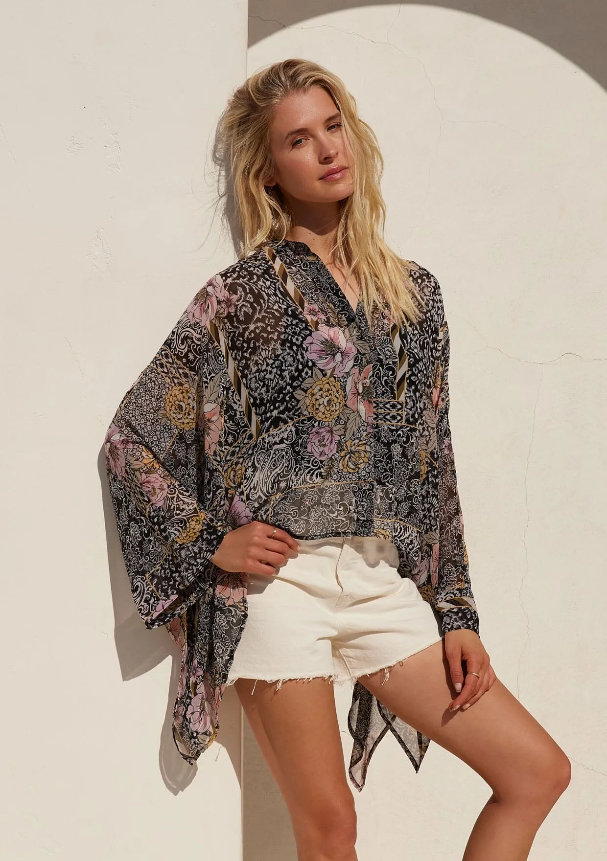 Sonoma Patchwork Print Blouse